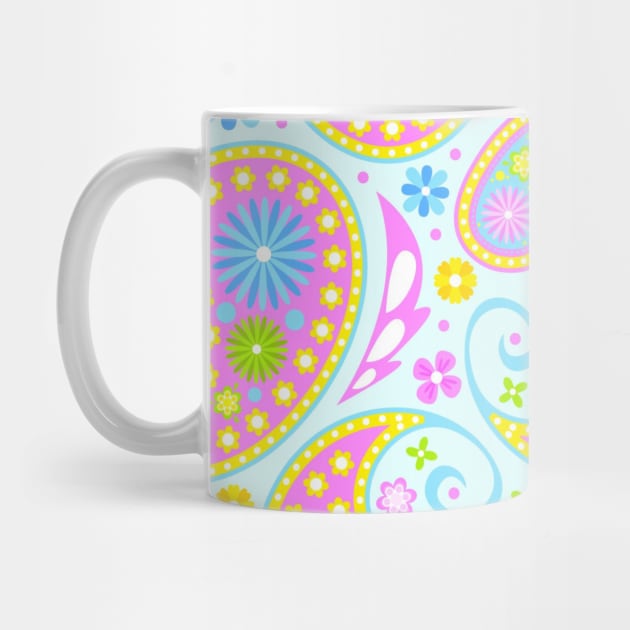 Colorful Candy Colored Paisley by colors